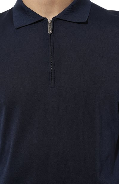 Шелковое поло SVEVO темно-синего цвета по цене 85300 руб., арт. 3501/BSE23/MP35, фото 5 Шелковое поло SVEVO, арт. 3501/BSE23/MP35, фото 5