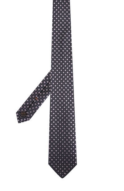 Шелковый галстук с узором ZEGNA сиреневого цвета по цене 23650 руб., арт. Z9F011PC, фото 2 Шелковый галстук с узором ZEGNA, арт. Z9F011PC, фото 2
