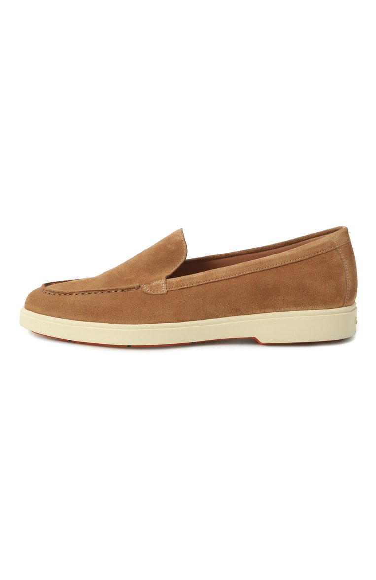 Женские замшевые лоферы SANTONI бежевого цвета, арт. WUYG58856TISNPYL | Фото 4 (Каблук высота: Низкий; Подошва: Платформа; Материал внутренний: Натуральная кожа; Материал внешний: Натуральная кожа, Замша; Материал сплава: Проставлено; Драгоценные камни: Проставлено)