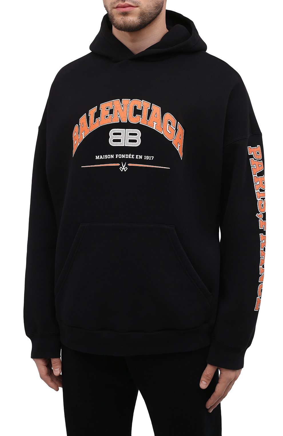 Хлопковое худи BALENCIAGA, арт. 674986/TLVJ2, фото 3