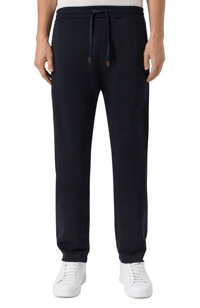 Шерстяные брюки CANALI темно-синего цвета по цене 122500 руб., арт. T0913/MJ02339, фото 3 Шерстяные брюки CANALI, арт. T0913/MJ02339, фото 3