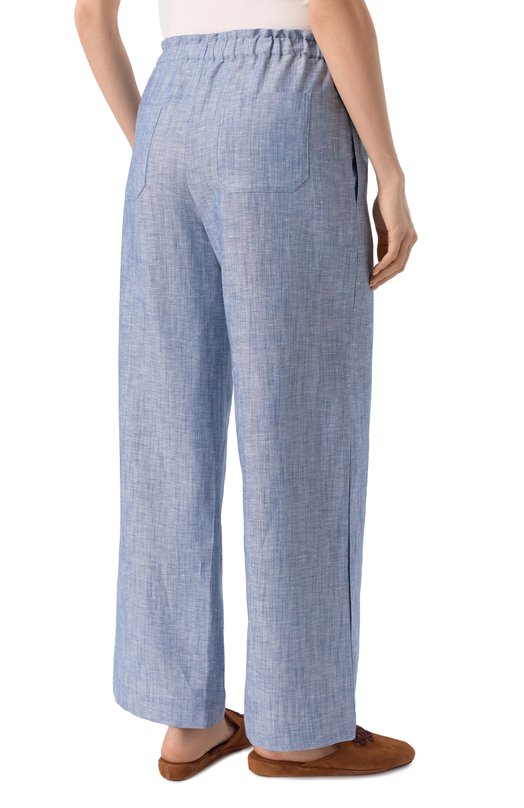 Брюки изо льна и хлопка Zimmerli 4697-17003 Голубой  4697-17003 Фото 4