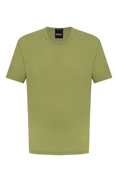 Мужская футболка из хлопка и льна BOSS, арт. 50537498