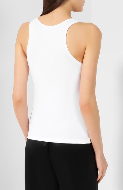 Майка из смеси хлопка и вискозы LA PERLA белого цвета по цене 8865 руб., арт. 0020325, фото 4 Майка из смеси хлопка и вискозы LA PERLA, арт. 0020325, фото 4