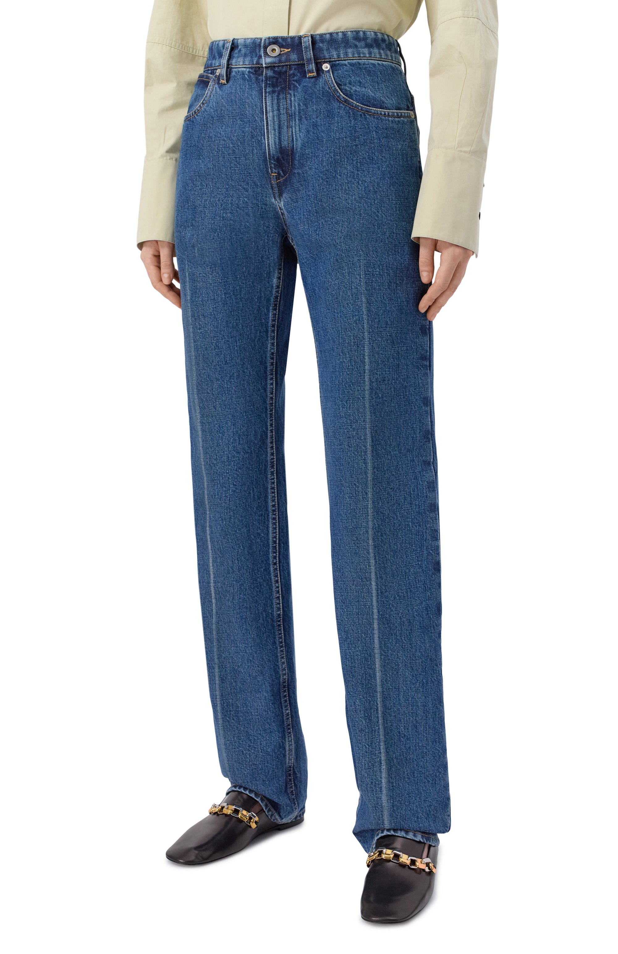 Джинсы JIL SANDER синего цвета по цене 141500 руб., арт. J02KA0354/J46463, фото 3 Джинсы JIL SANDER, арт. J02KA0354/J46463, фото 3