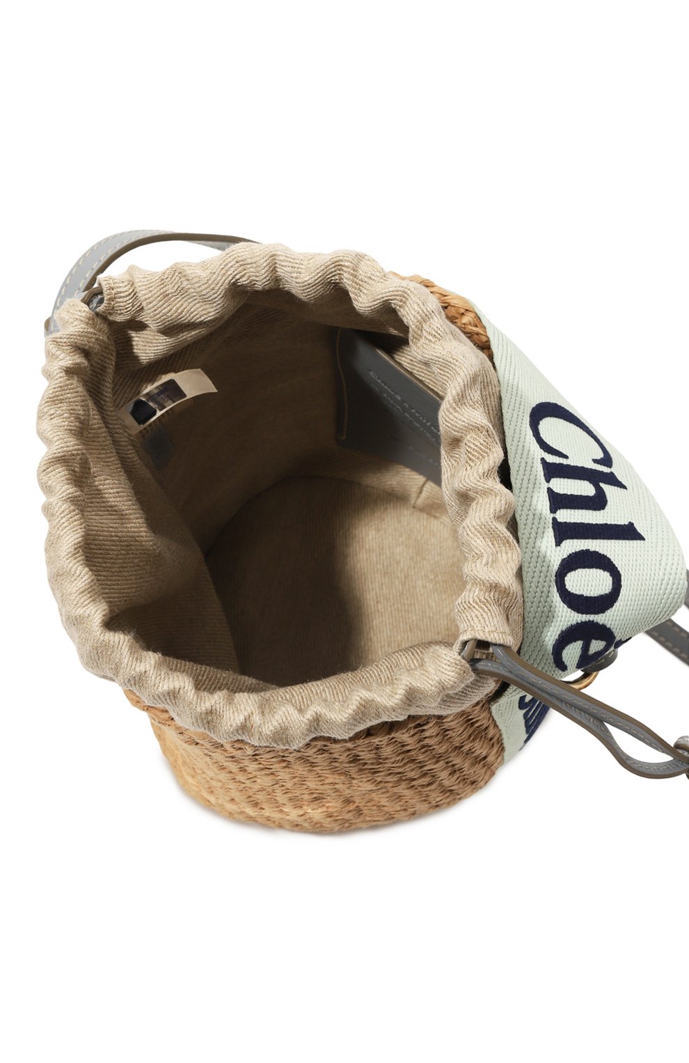 Сумка chloé x mifuko woody small CHLOÉ бежевого цвета по цене 97700 руб., арт. CHC23AS381L18, фото 5 Сумка chloé x mifuko woody small CHLOÉ, арт. CHC23AS381L18, фото 5