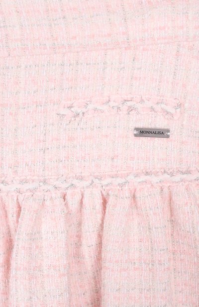 Твидовая юбка MONNALISA светло-розового цвета по цене 18200 руб., арт. 71G703, фото 3 Твидовая юбка MONNALISA, арт. 71G703, фото 3
