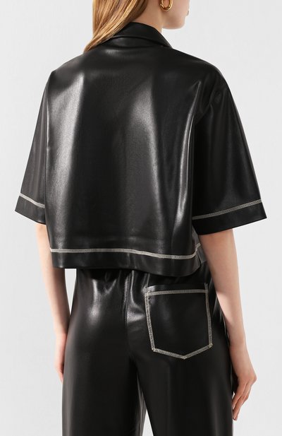 Рубашка NANUSHKA, арт. RHETT_BLACK_VEGAN LEATHER, фото 4