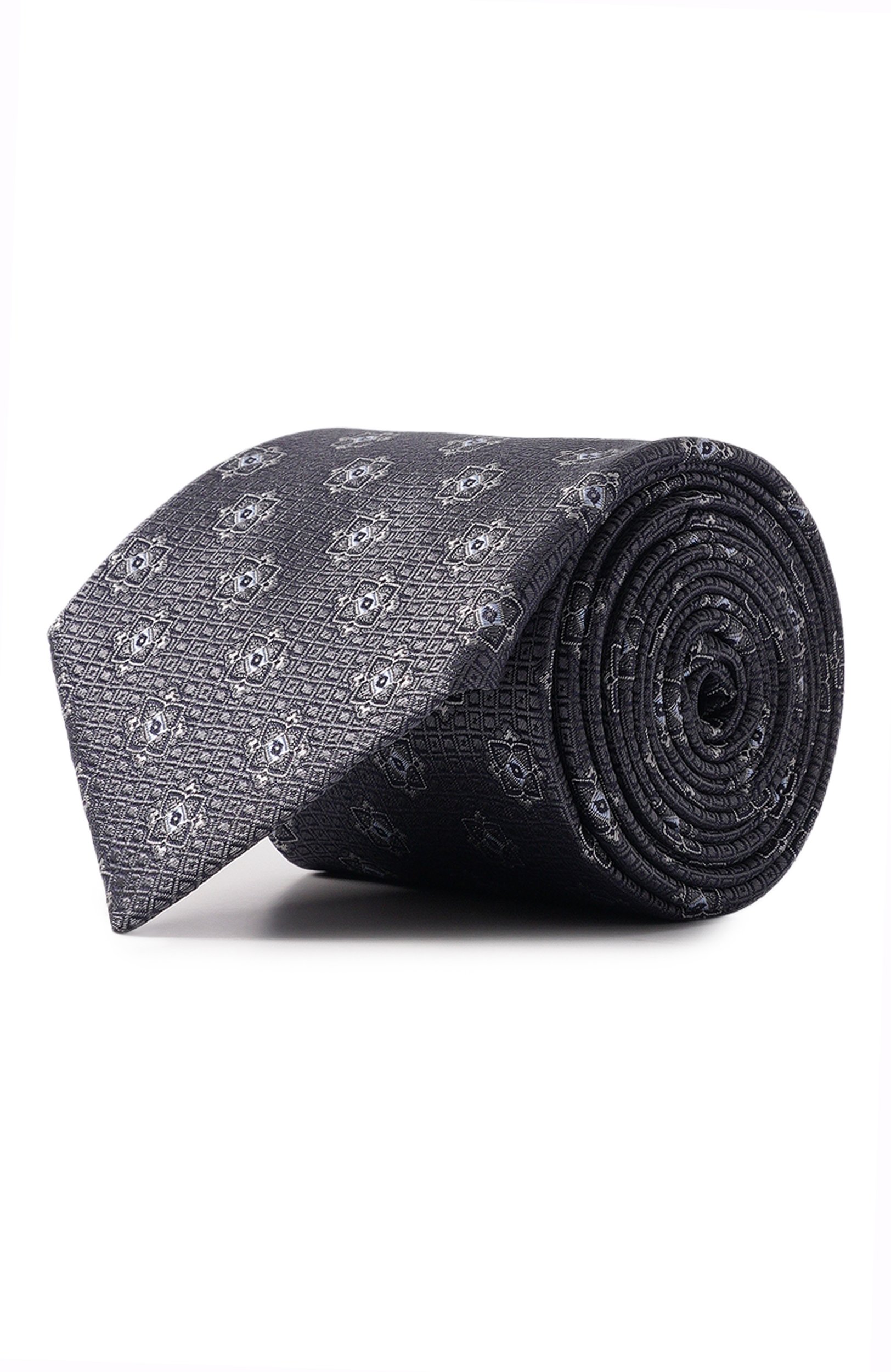 Шелковый галстук CANALI серого цвета по цене 21450 руб., арт. 18/HJ04720, фото 1 Шелковый галстук CANALI, арт. 18/HJ04720, фото 1