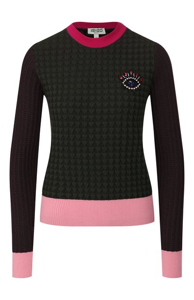 Женский пу ловер из смеси шерсти и вискозы KENZO, арт. F962T0613860