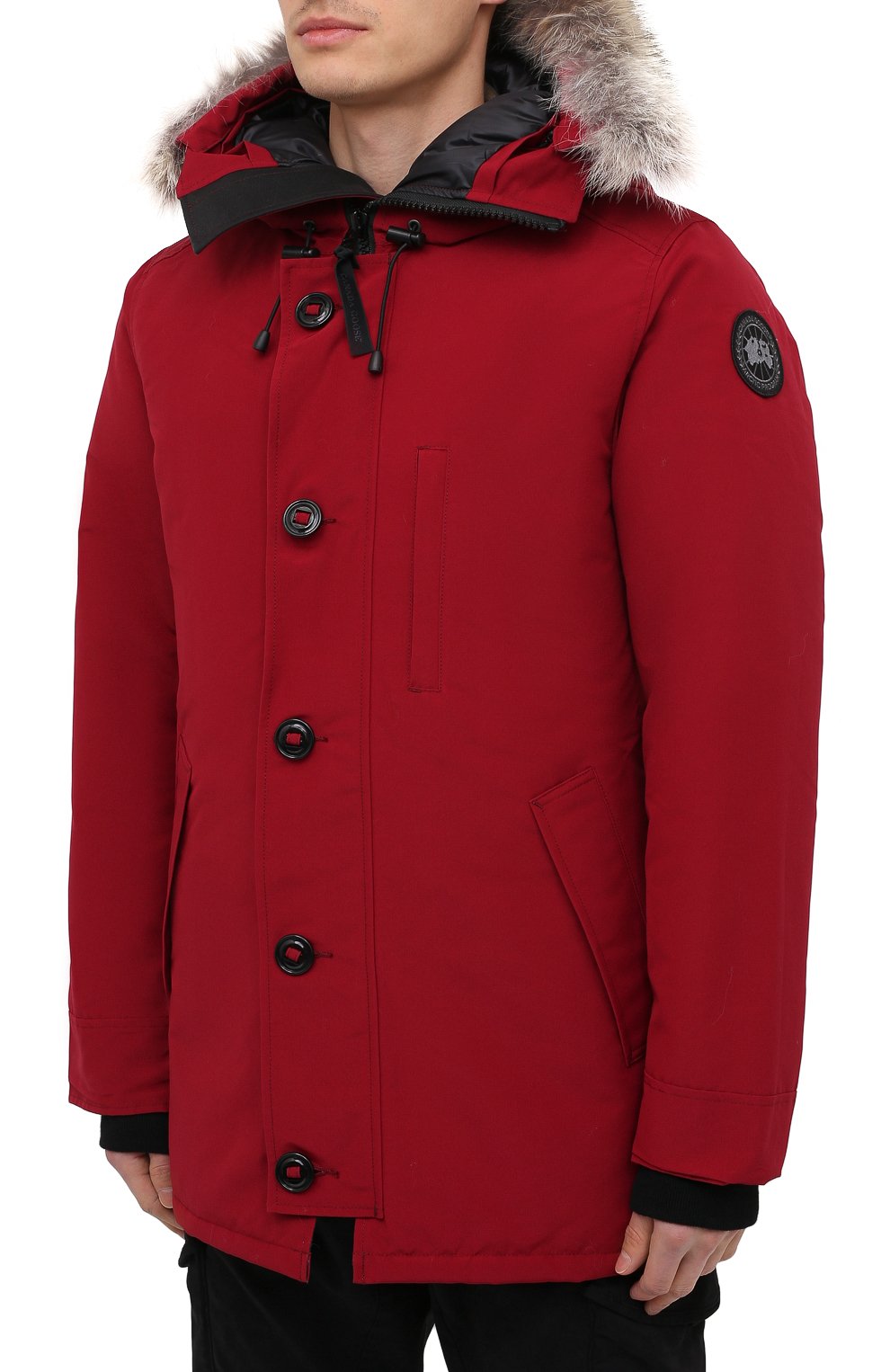 Пуховая парка chateau с меховой отделкой CANADA GOOSE красного цвета по цене 134000 руб., арт. 3426MB, фото 3 Пуховая парка chateau с меховой отделкой CANADA GOOSE, арт. 3426MB, фото 3