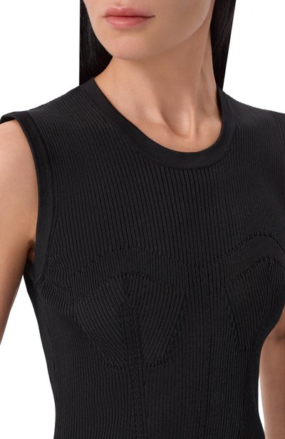 Топ из вискозы DOLCE & GABBANA черного цвета по цене 171500 руб., арт. FXTA3T/JAIR5, фото 5 Топ из вискозы DOLCE & GABBANA, арт. FXTA3T/JAIR5, фото 5