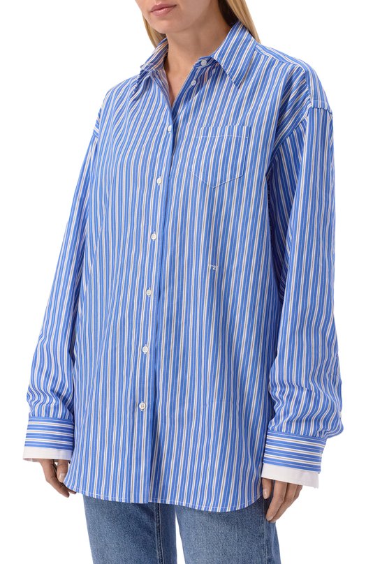 Хлопковая рубашка N21 G031/1520 Голубой  G031/1520 Фото 3