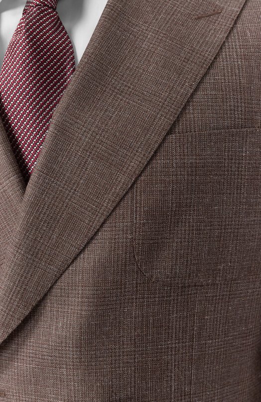Пиджак из шерсти и шелка Corneliani 25X009-2516206 Коричневый  25X009-2516206 Фото 7