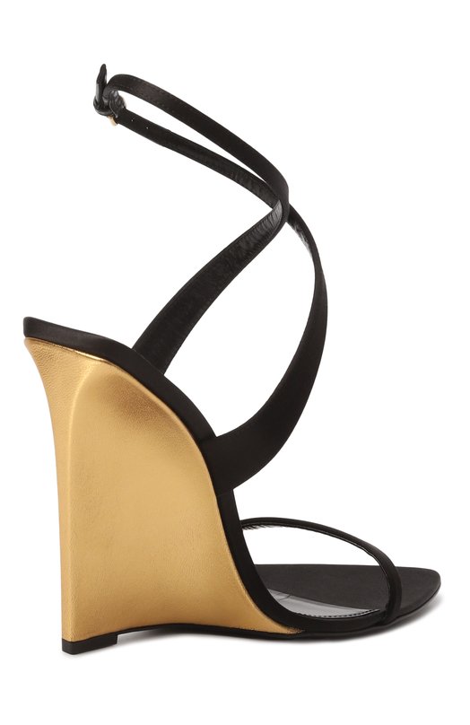 Текстильные босоножки Giqua 110 Saint Laurent 818022/9QNA0 Чёрный  818022/9QNA0 Фото 5