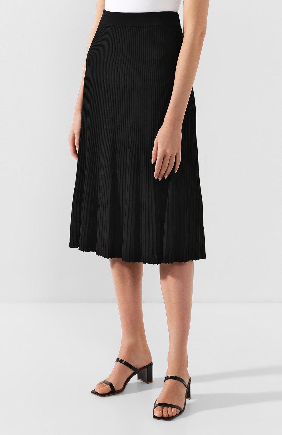 Юбка из вискозы MICHAEL MICHAEL KORS черного цвета по цене 29800 руб., арт. MH97F32BFD, фото 3 Юбка из вискозы MICHAEL MICHAEL KORS, арт. MH97F32BFD, фото 3