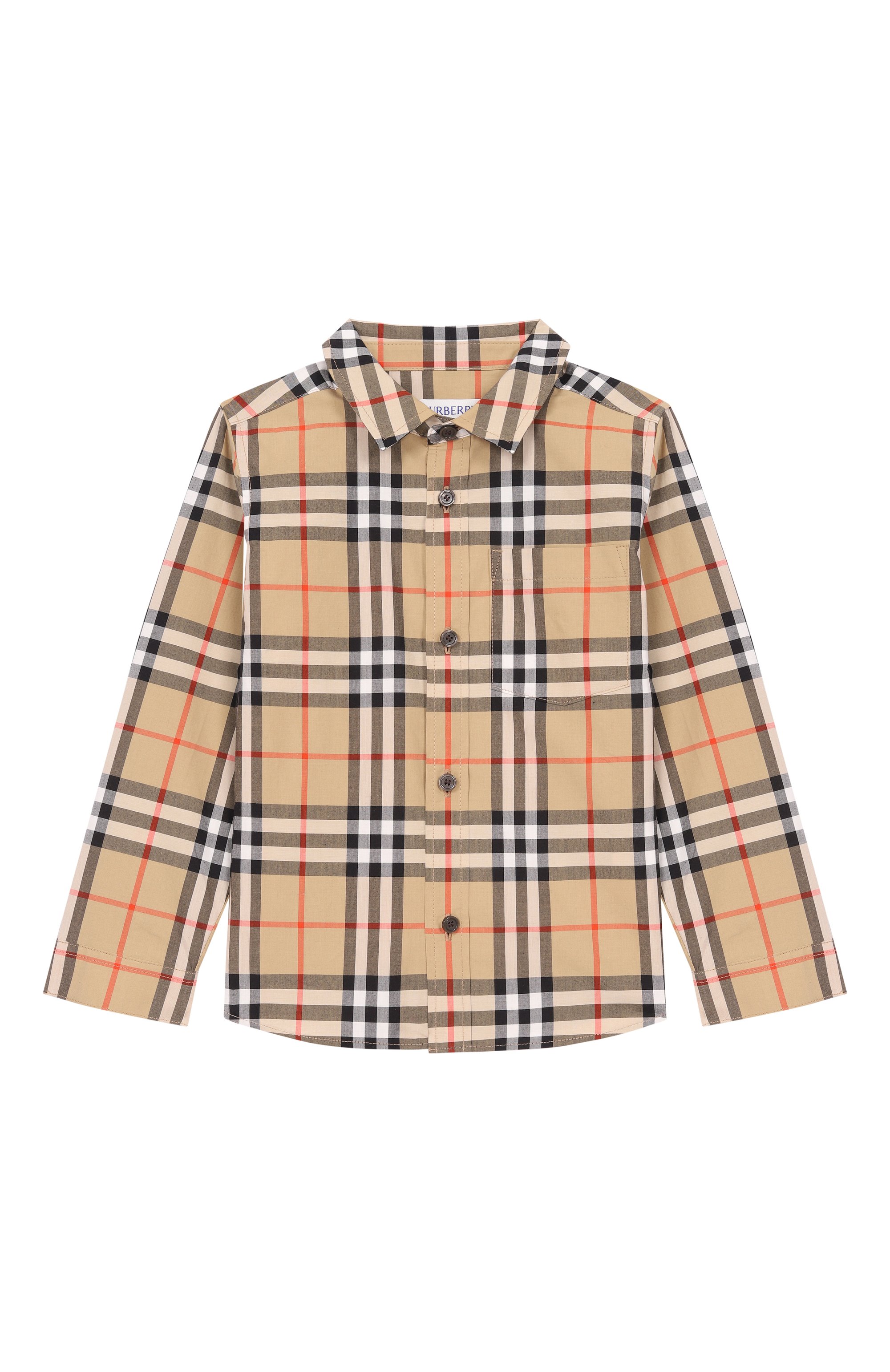 Хлопковая рубашка BURBERRY, арт. 8117166, фото 1