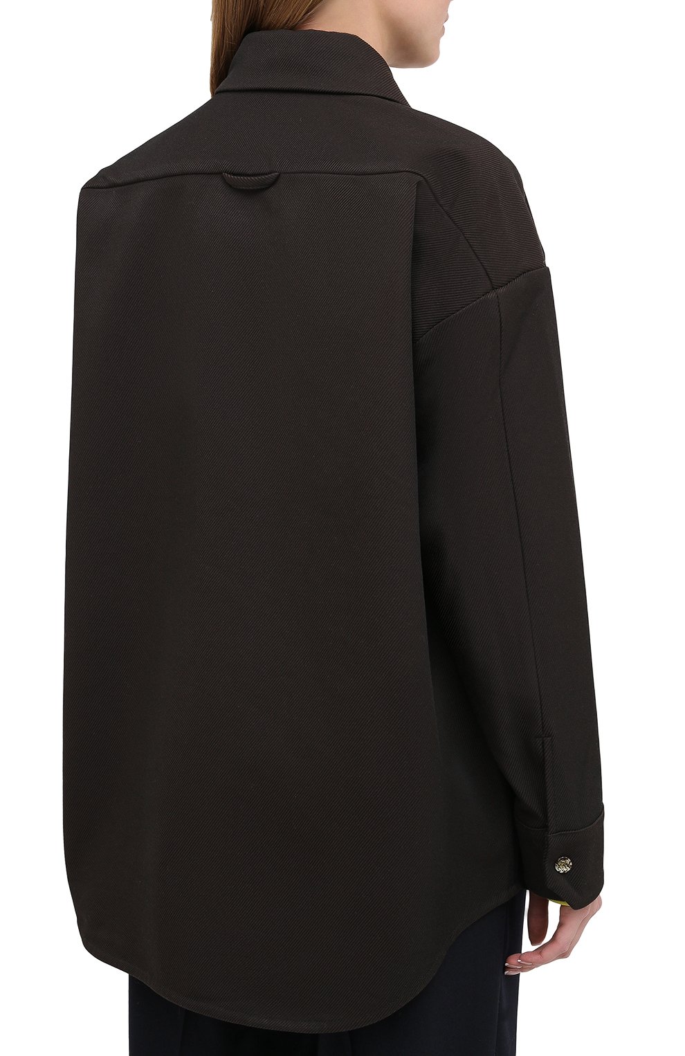 Рубашка ACNE STUDIOS коричневого цвета по цене 49300 руб., арт. AC0305, фото 4 Рубашка ACNE STUDIOS, арт. AC0305, фото 4
