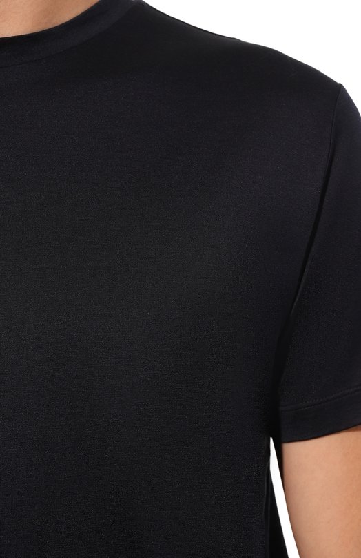Футболка из шелка и хлопка Giorgio Armani 3KSM77/SJZHZ Синий  3KSM77/SJZHZ Фото 5