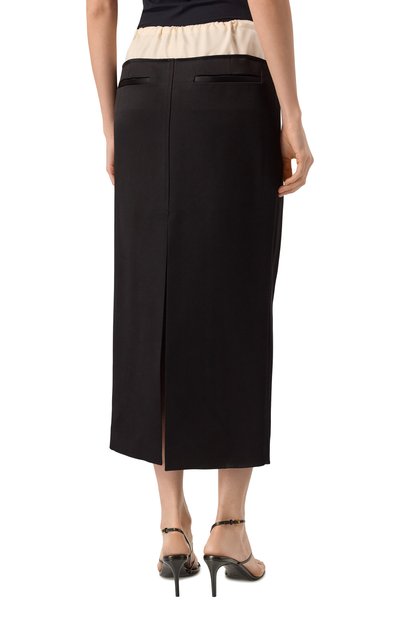 Юбка из вискозы KHAITE черного цвета по цене 226500 руб., арт. 41394115/W4115, фото 4 Юбка из вискозы KHAITE, арт. 41394115/W4115, фото 4