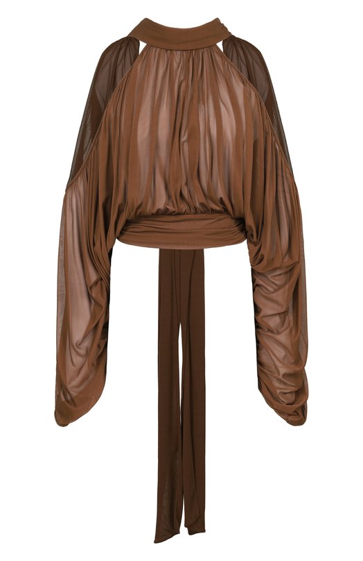 Блузка из вискозы Giuseppe di Morabito 06PST0388 16301 Коричневый 06PST0388 16301