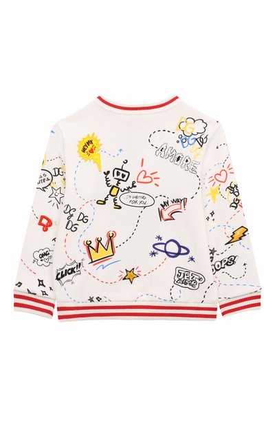 Хлопковый свитшот DOLCE & GABBANA разноцветного цвета по цене 45250 руб., арт. L1JWD0/II7FB, фото 2 Хлопковый свитшот DOLCE & GABBANA, арт. L1JWD0/II7FB, фото 2