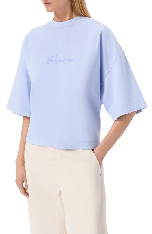 Хлопковая футболка Jacquemus 26ETSW00590/AJ00045 Голубой  26ETSW00590/AJ00045 Фото 3