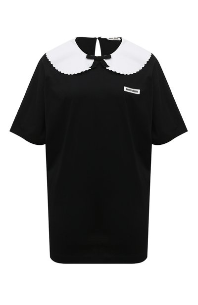 Женская хлопковая футболка MIU MIU, арт. MJN274-1YR3-F0002