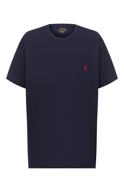 Хлопковая футболка POLO RALPH LAUREN синего цвета по цене 8195 руб., арт. 711548533/PRL BS, фото 1 Хлопковая футболка POLO RALPH LAUREN, арт. 711548533/PRL BS, фото 1