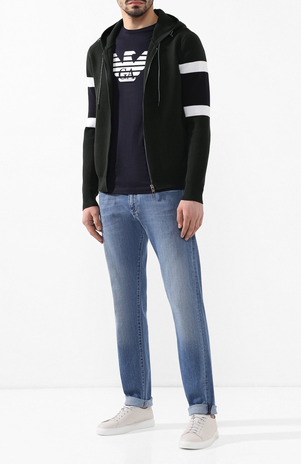 Хлопковая толстовка EMPORIO ARMANI, арт. 3G1BX1/1MXQZ, фото 2