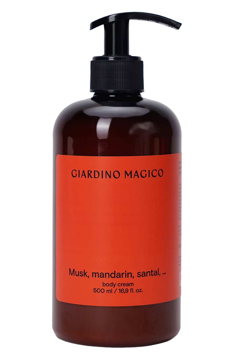 Крем для тела musk, mandarin, santal (500ml) GIARDINO MAGICO бесцветного цвета, арт. 4640200323781 | Фото 1 (Нос: Не проставлено; Региональные ограничения белый список (Axapta Mercury): Не проставлено; Назначение: Для тела; Тип продукта: Кремы; Косметика кросс-кт: Уход У)