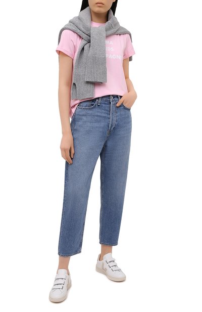 Хлопковая футболка SEVEN LAB светло-розового цвета по цене 7520 руб., арт. T20-MNC pink, фото 2 Хлопковая футболка SEVEN LAB, арт. T20-MNC pink, фото 2