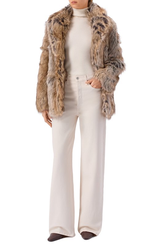 Шуба из экомеха Zadig and Voltaire WWC001216 Бежевый  WWC001216 Фото 2