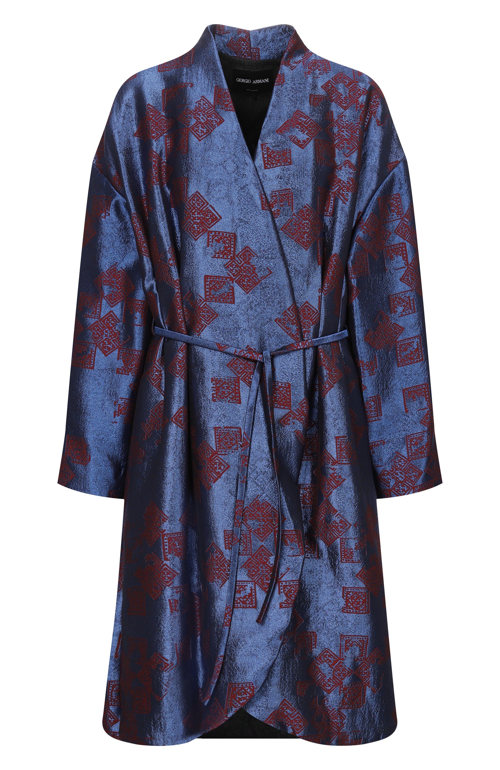 Пальто GIORGIO ARMANI синего цвета по цене 559000 руб., арт. GW003442/TE23101, фото 1 Пальто GIORGIO ARMANI, арт. GW003442/TE23101, фото 1