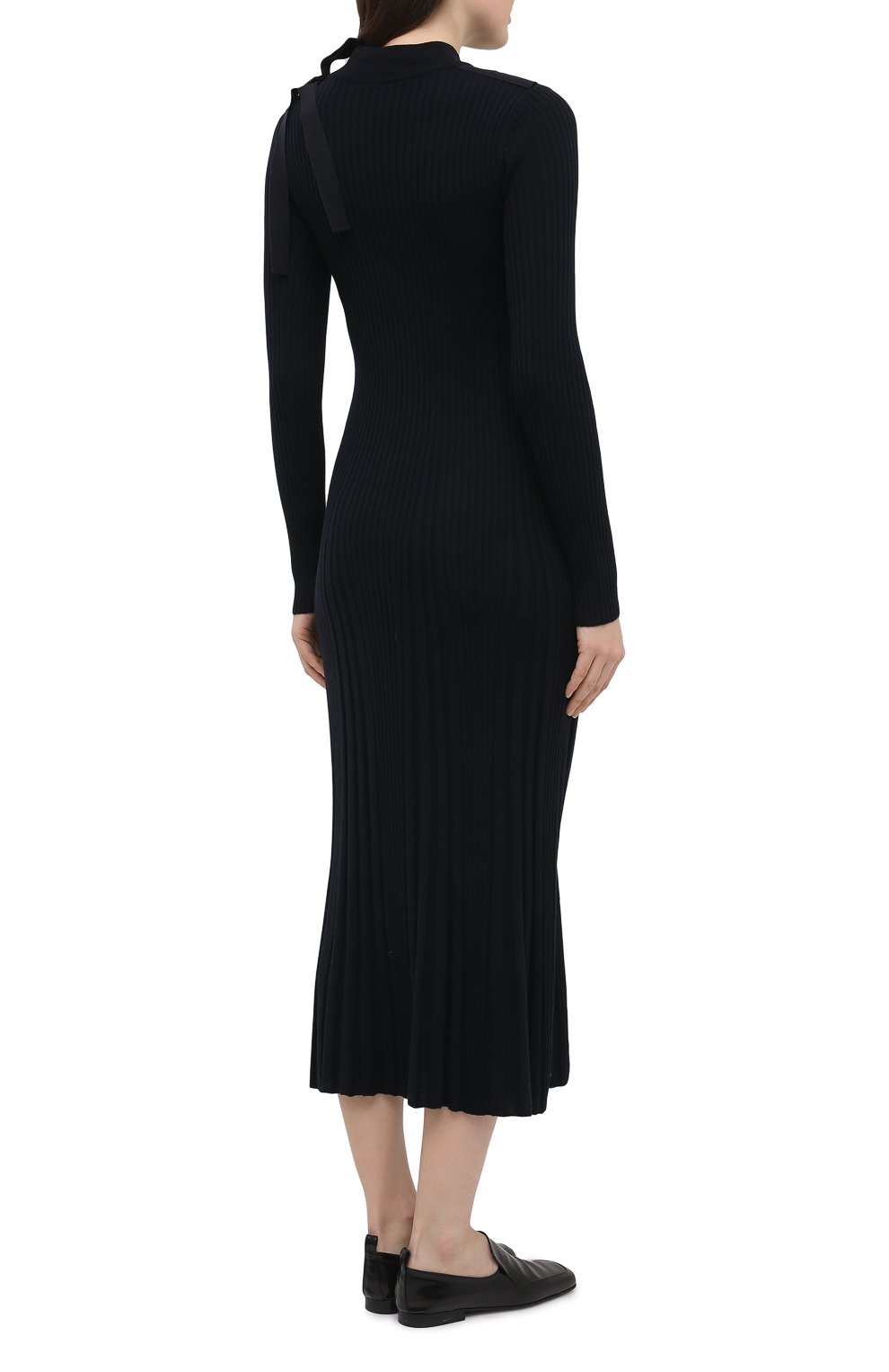 Шерстяное платье REDVALENTINO темно-синего цвета по цене 99500 руб., арт. VR3KD01U/5P6, фото 4 Шерстяное платье REDVALENTINO, арт. VR3KD01U/5P6, фото 4