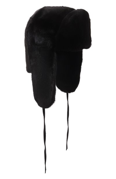 Женская меховая шапка-ушанка из норки MVST, арт. MH-02 MINK BGL