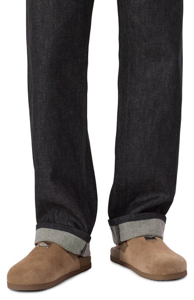 Замшевые сабо DOLCE & GABBANA, арт. A80402/A4434, фото 3