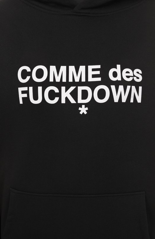 Хлопковое худи Comme des Fuckdown CFABW01205 Чёрный  CFABW01205 Фото 6