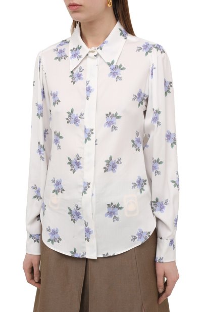 Рубашка ISABEL MARANT светло-голубого цвета по цене 47500 руб., арт. HT2051-21P020I/BEDRISSA, фото 3 Рубашка ISABEL MARANT, арт. HT2051-21P020I/BEDRISSA, фото 3