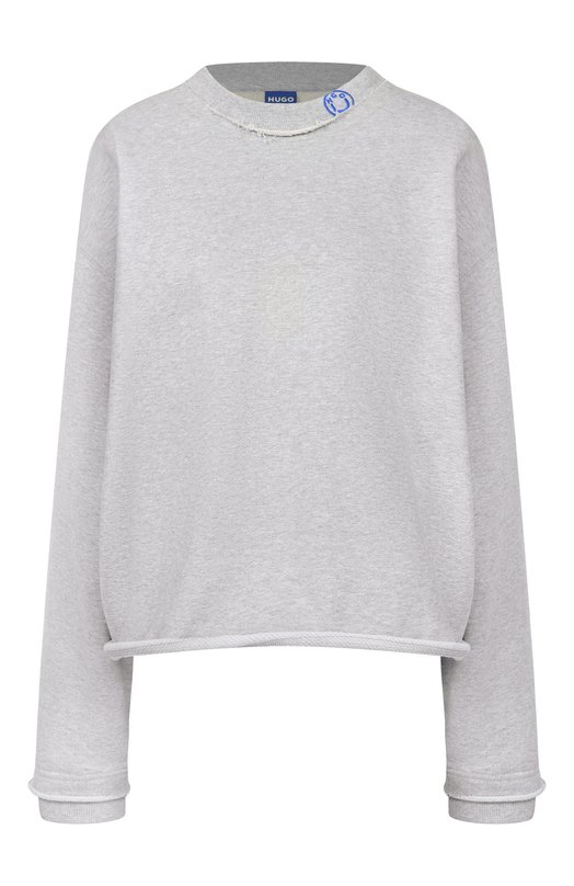 Хлопковый свитшот HUGO Blue 50553605 Серый 50553605