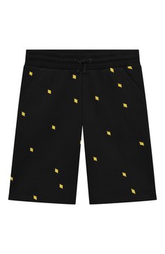 Детские хлопковые шорты MARCELO BURLON KIDS OF MILAN черного цвета, арт. 21E/B/MB/3208/0021/2-6Y | Фото 1 (Мальчики Кросс-КТ: Шорты-одежда; Материал внешний: Хлопок; Региональные ограничения белый список (Axapta Mercury): RU; Материал сплава: Проставлено; Нос: Не проставлено; Ростовка одежда: 6 лет | 116 см)