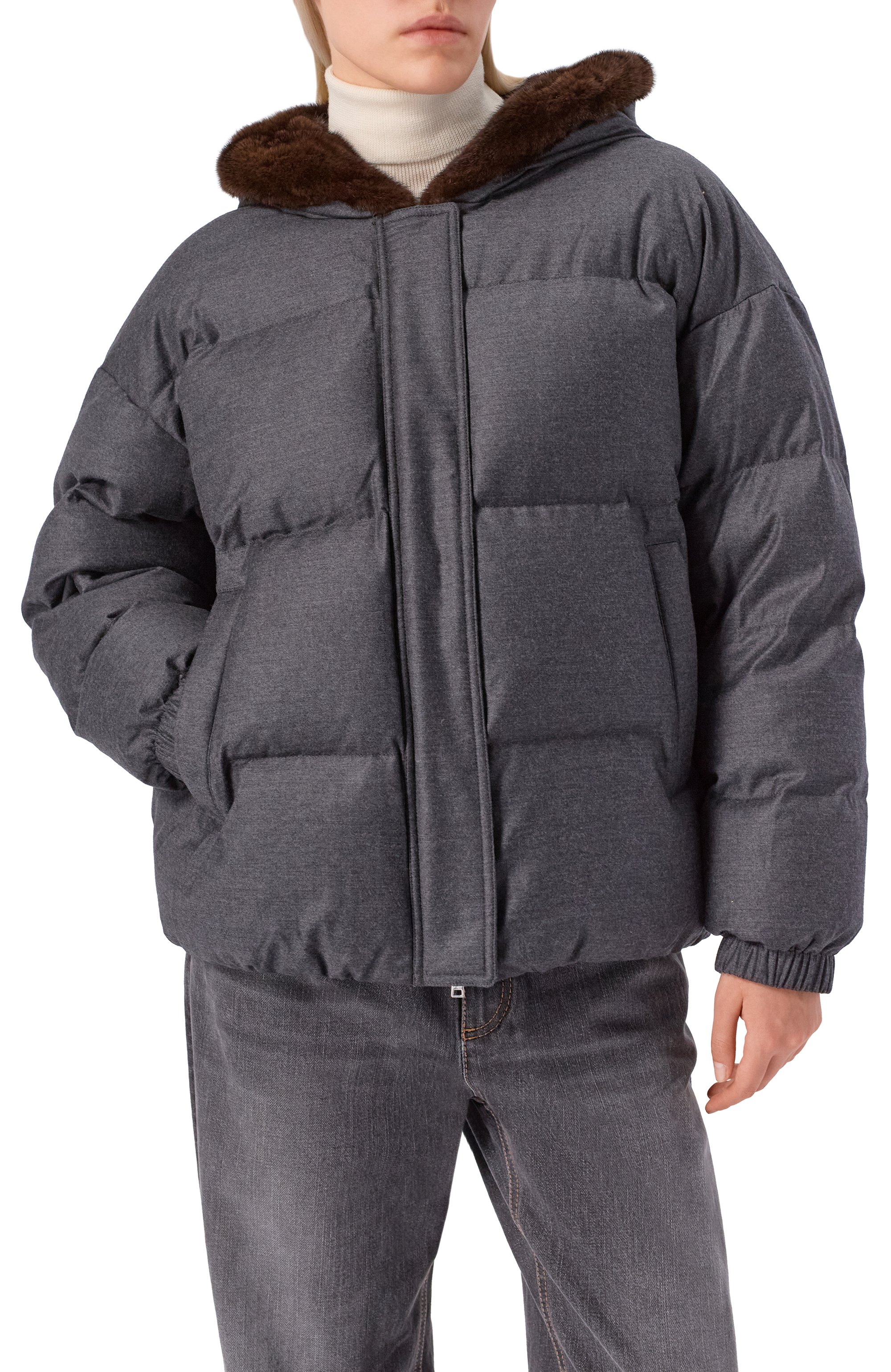 Пуховик с отделкой и�з норки YVES SALOMON, арт. V05966/W02W, фото 3