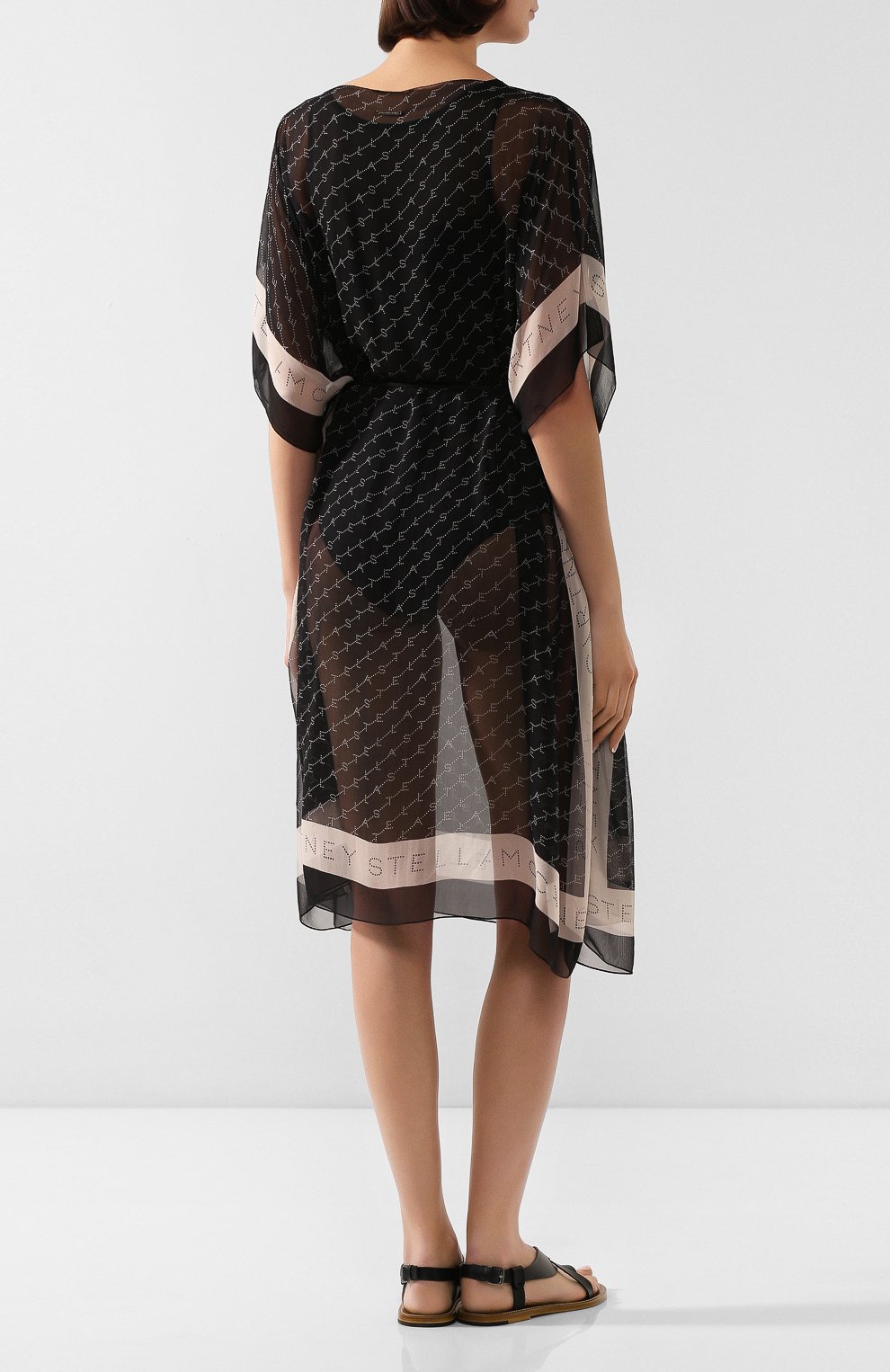 Шелковая туника STELLA MCCARTNEY черного цвета по цене 48150 руб., арт. S7A200620, фото 4 Шелковая туника STELLA MCCARTNEY, арт. S7A200620, фото 4