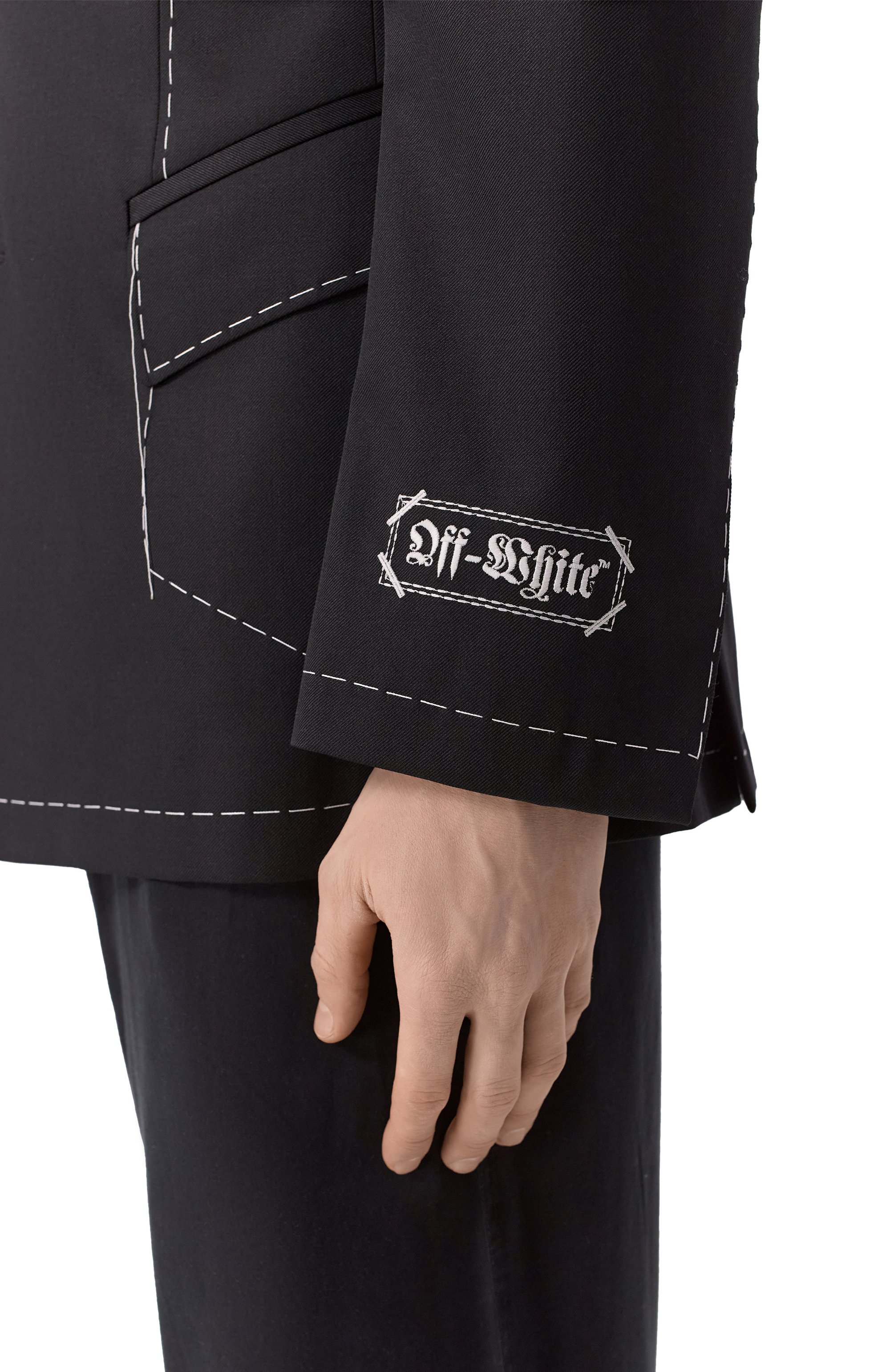 Шерстяной пиджак OFF-WHITE, арт. 0MEN09HF25FAB001, фото 5