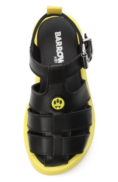 Кожаные сандалии BARROW черного цвета по цене 23450 руб., арт. 82823/VAR1, фото 4 Кожаные сандалии BARROW, арт. 82823/VAR1, фото 4