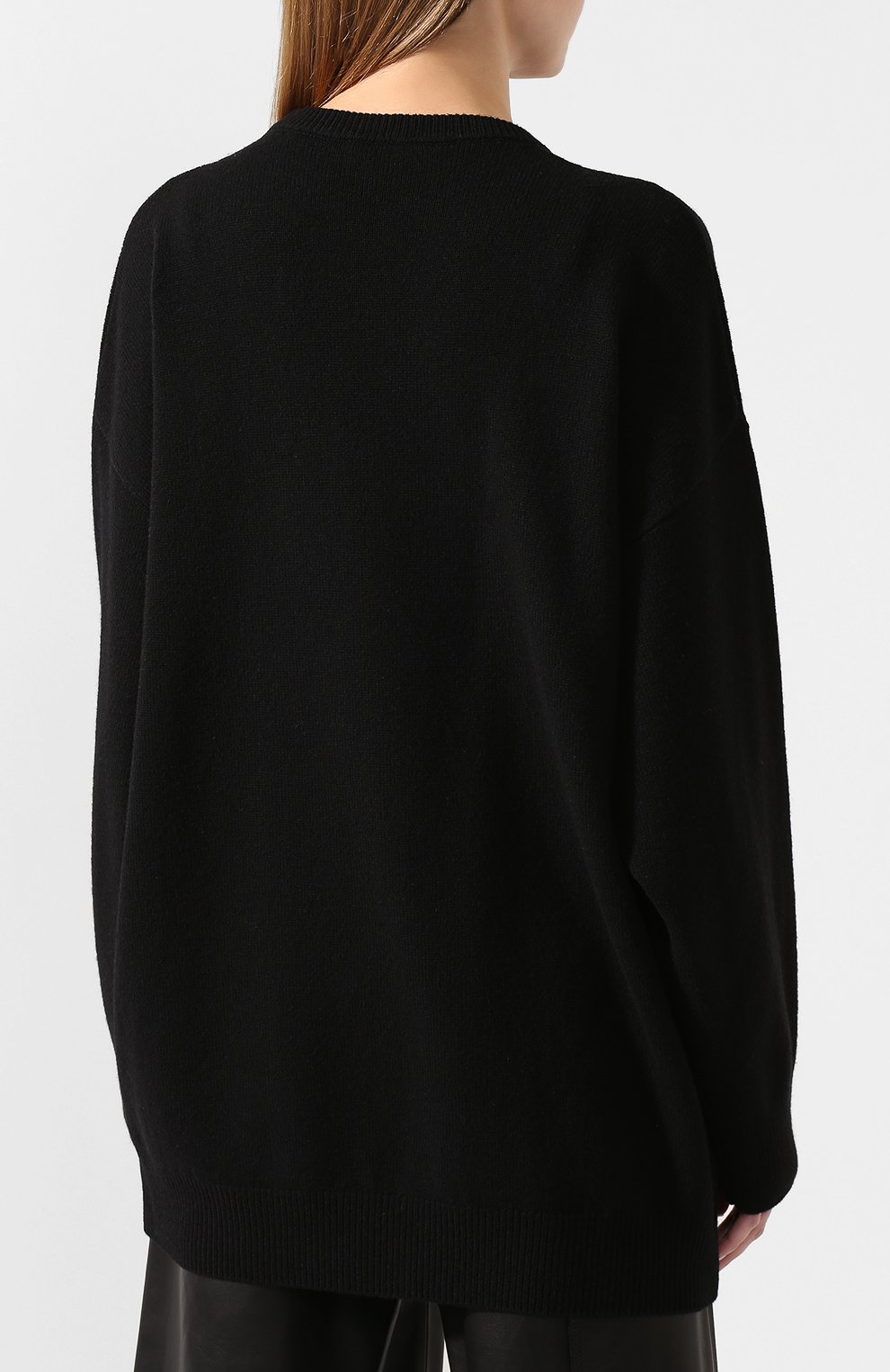 Шерстяной свитер BALENCIAGA черно-белого цвета по цене 73300 руб., арт. 620994/T4105, фото 4 Шерстяной свитер BALENCIAGA, арт. 620994/T4105, фото 4