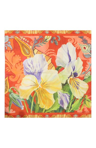 Шелковый платок анютины глазки GOURJI, арт. 91121137/518171172, фото 4