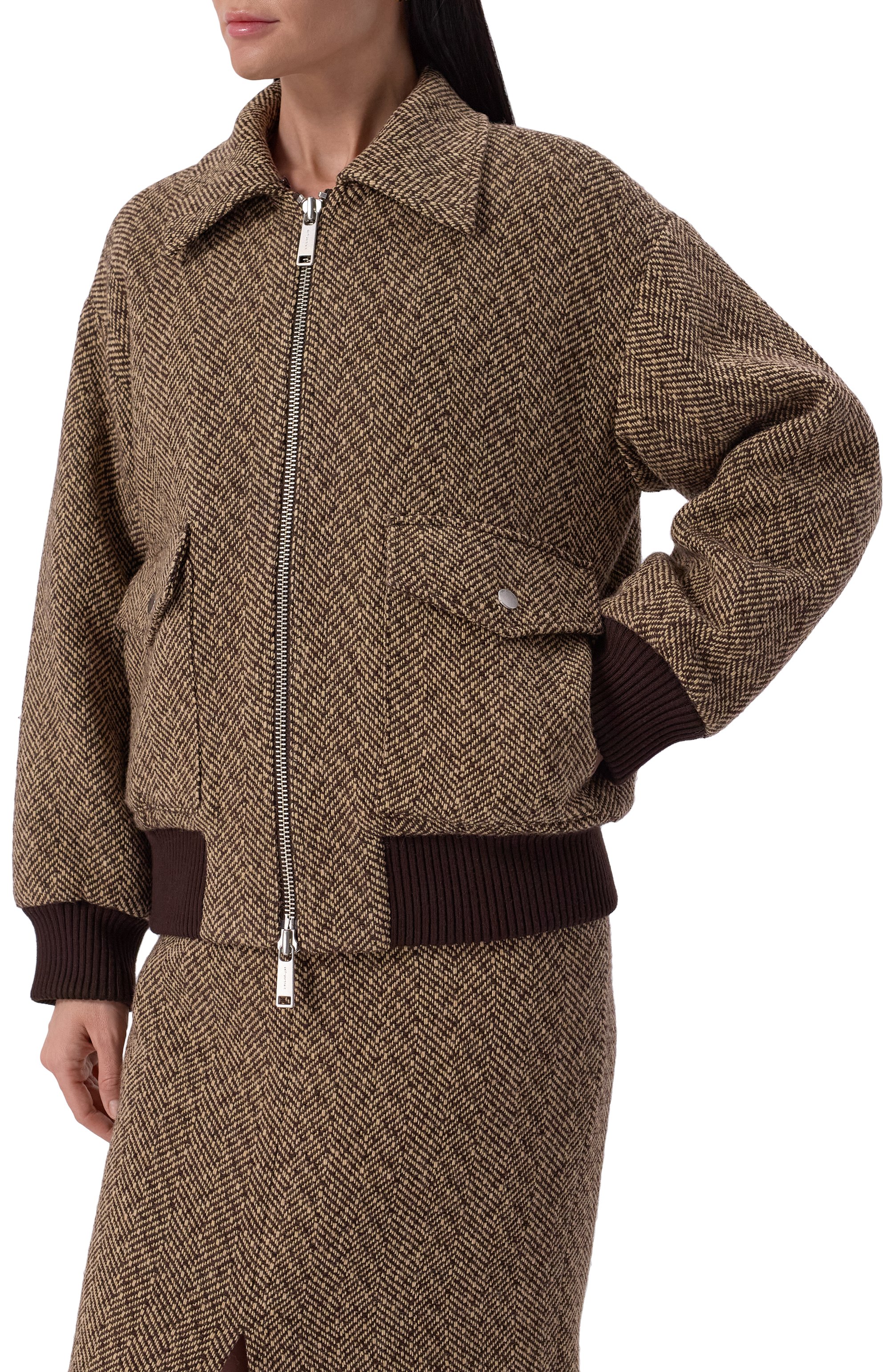 Бомбер SELF-PORTRAIT, арт. RS25-084JA-BR, фото 8