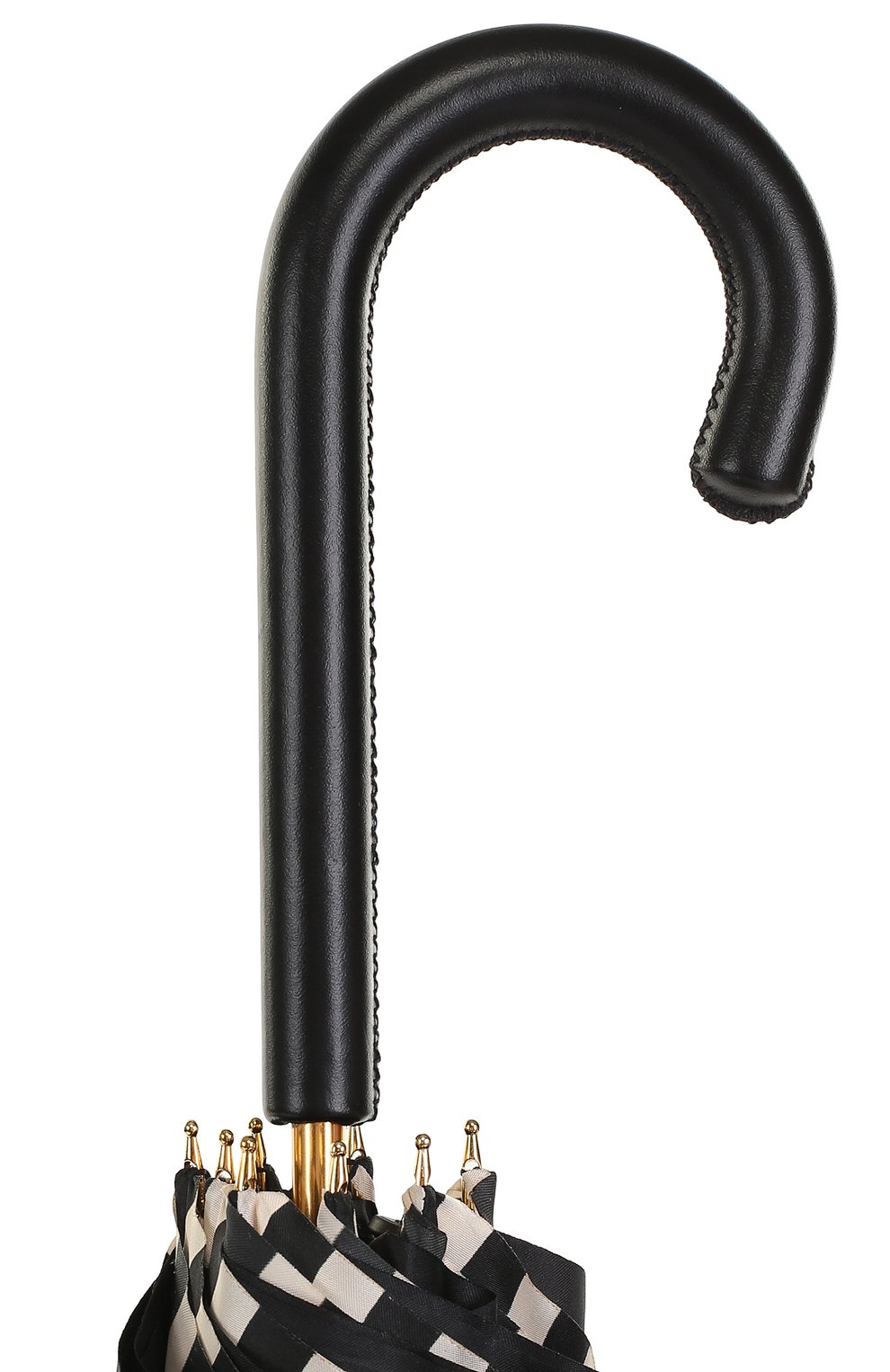 Зонт-трость PASOTTI OMBRELLI, арт. 189/RAS0 PLATINTEX/34 NER0/PELLE, фото 5