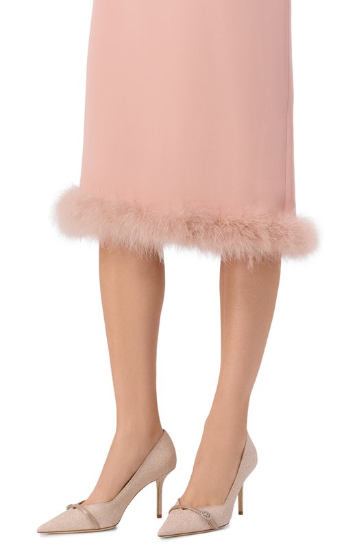 Текстильные туфли Keari 85 Jimmy Choo KEARI85GQI Бежевый  KEARI85GQI Фото 2